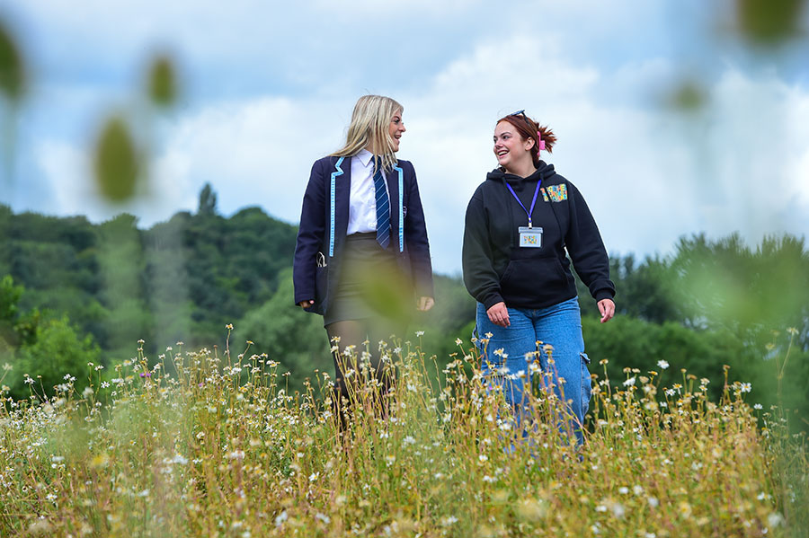 TWMAD Mentor Rosie with a young person in Stoke-on-Trent